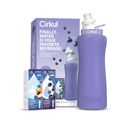 32oz. Matte Periwinkle Stainless Steel Bottle Starter Kit C6
